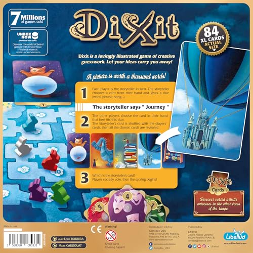 Libellud Dixit Board Game 2021 Refresh | Storytelling Game for Kids and Adults | Fun Family Party Game | Creative Kids Game | Ages 8+ | 3-8 Players | Average Playtime 30 Minutes | Made