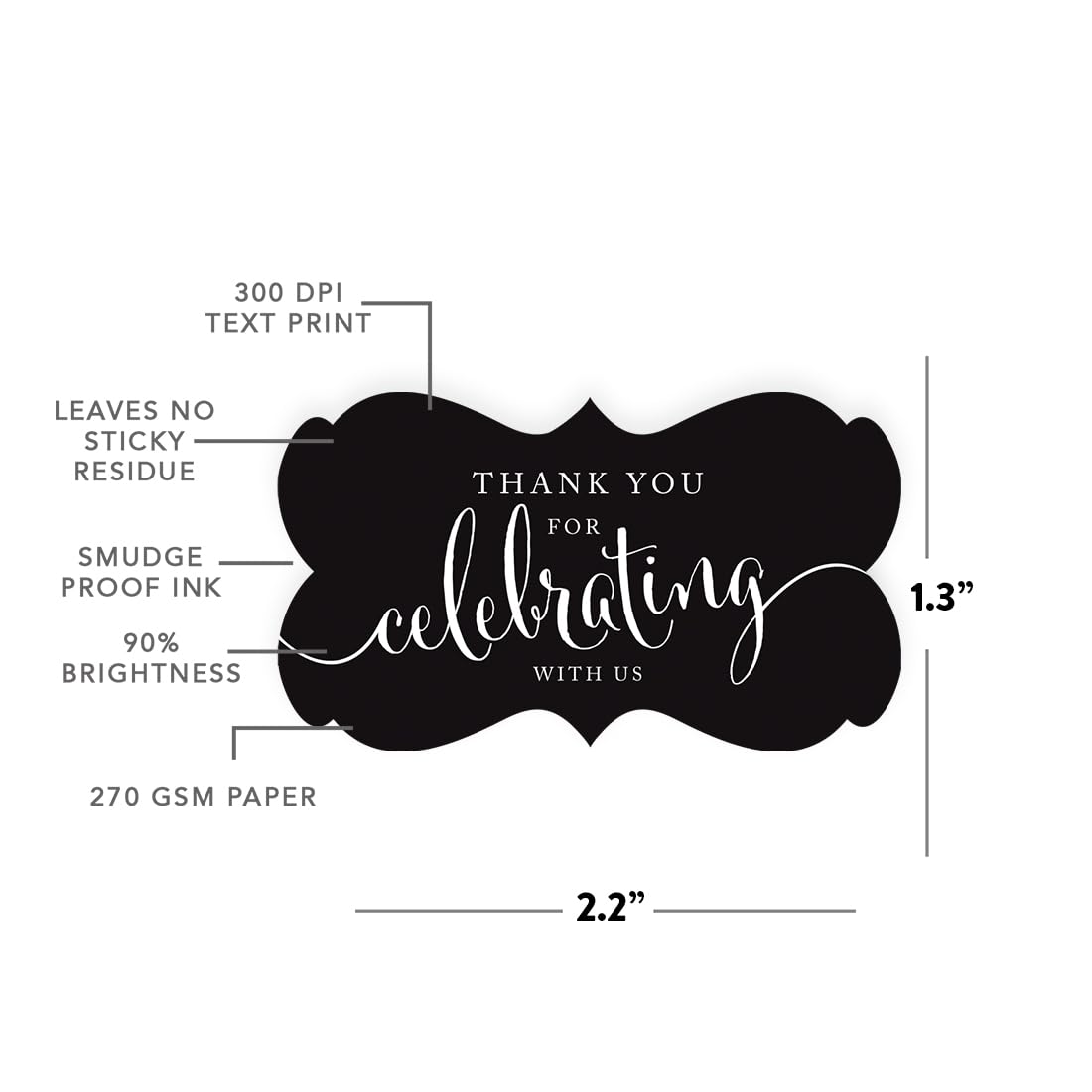 Andaz Press Etiqueta para sobre , Thank You for Celebrating Negro, 1, 36.00