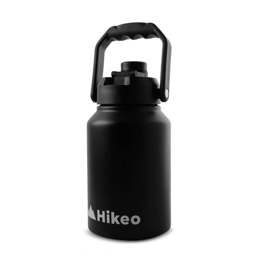 HIKEO Termo Jumbo XL Acero Inoxidable 1.89 Litros Extra Grande, Botella de Agua Hermética con Doble Pared de Aislamiento Térmico, 14 Horas Agua Fría y 12 Horas Agua Caliente, para Camping y Deportes