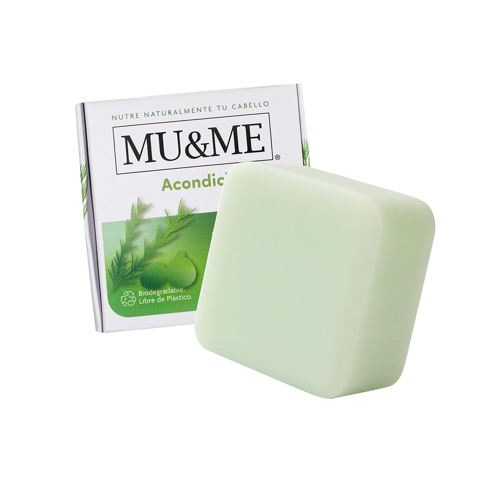 MU&ME Acondicionador Solido para el Crecimiento y Contol Caída - Acondicionador Sin Sulfatos y Parabenos con Romero para el Cabello - Hecho en Mexico (Romero & Bergamota) (140gr)