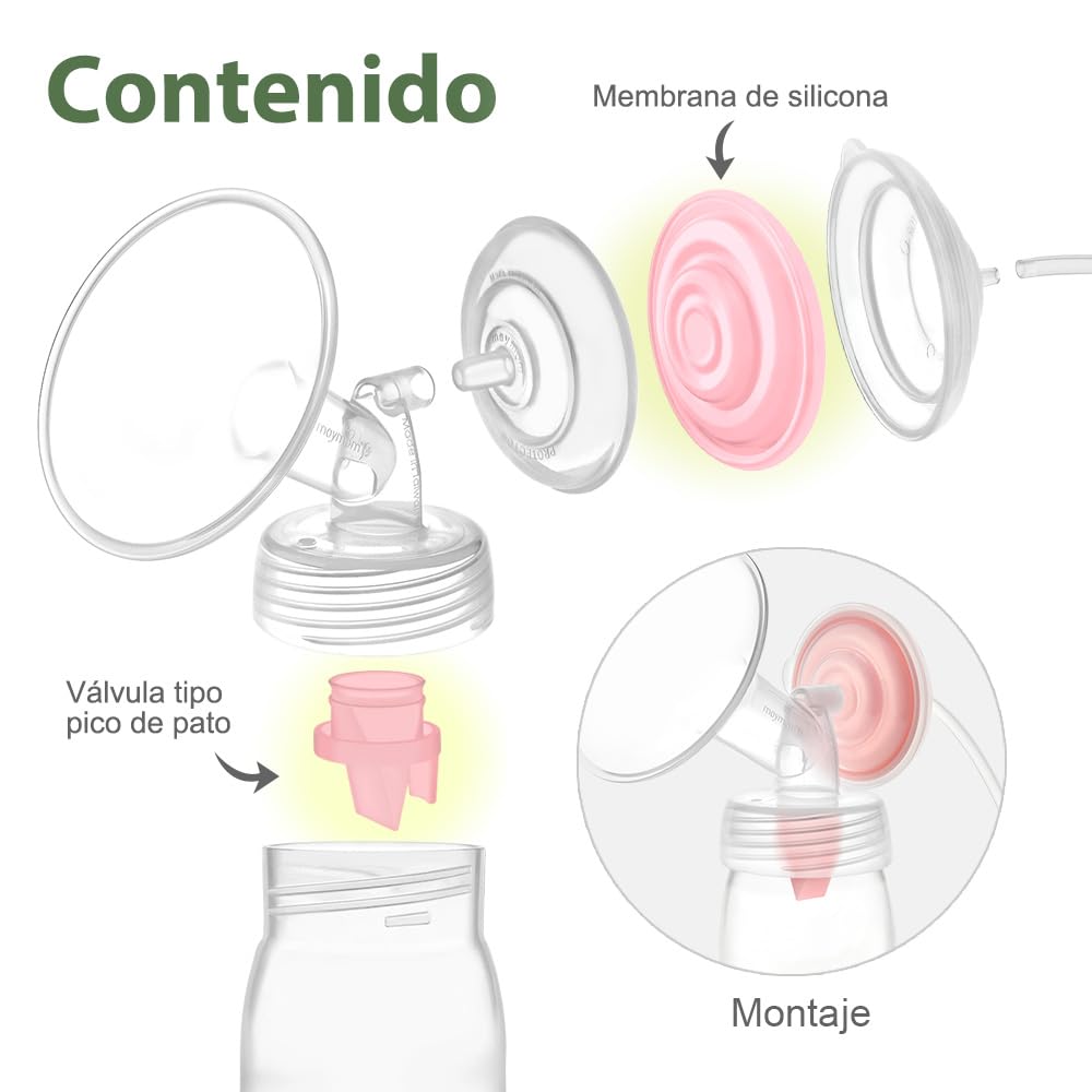 Válvula tipo pico de pato Maymom con lengüeta de extracción, compatible con Medela / Spectra / Avent SCF332/334/394/391/430/330 / Motif Luna; válvula de repuesto para válvulas tipo pico de pato Spectra S1, S2, Synergy Gold; 6 piezas (rosa)