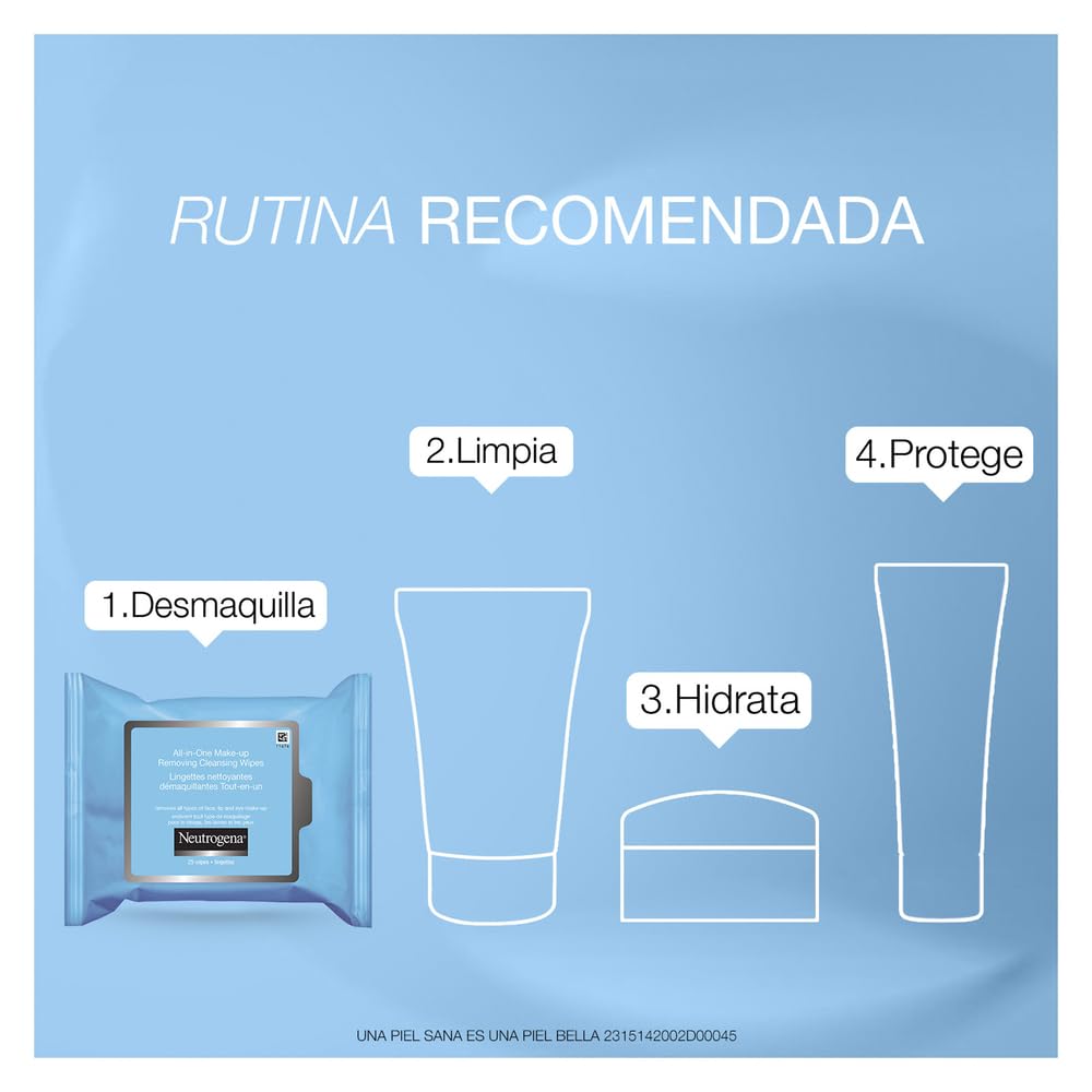 Neutrogena Toallitas desmaquillantes 25U 4 Pack