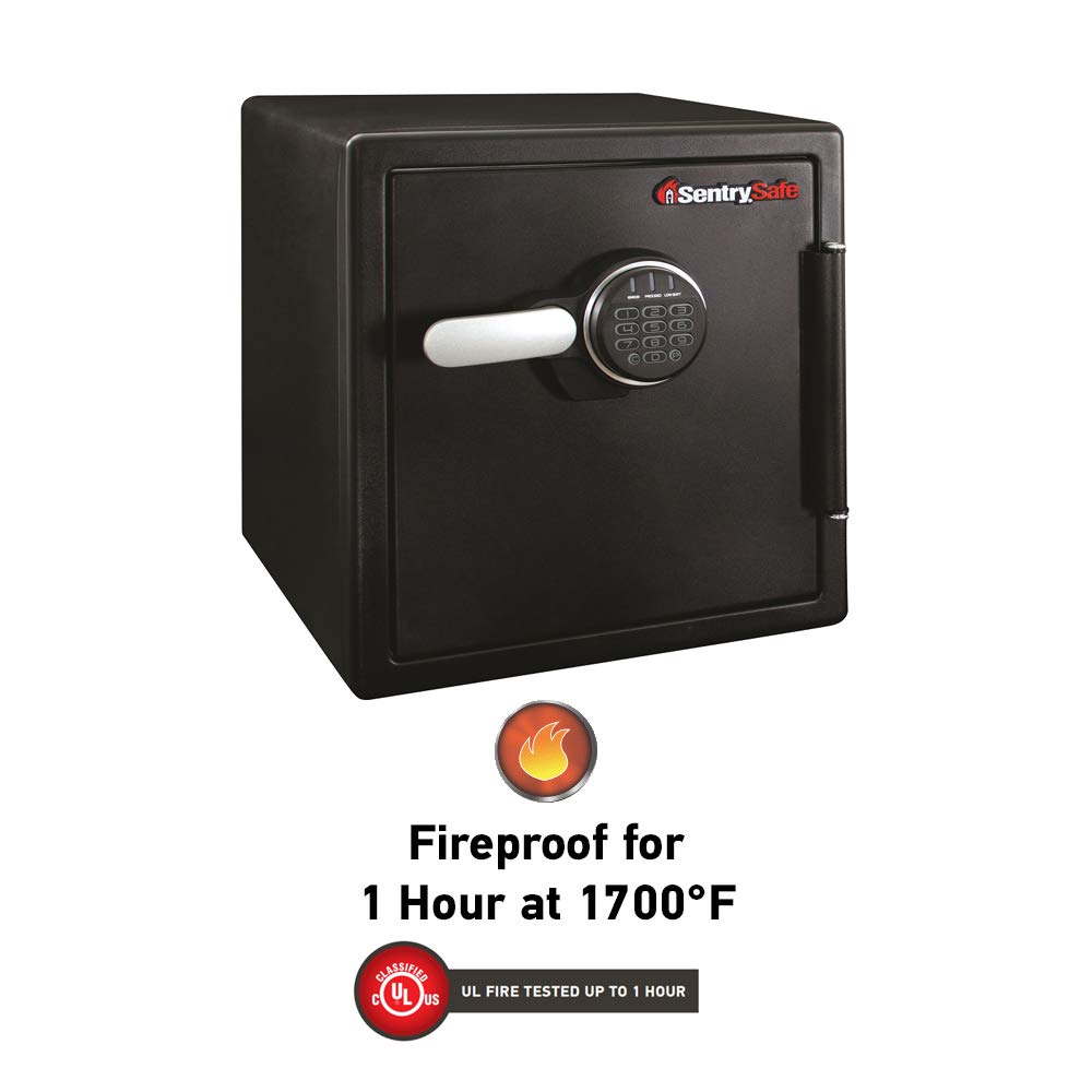 Caja Fuerte SentrySafe Acero Resistente Fuego e Impermeable con Teclado e Iluminación Interior