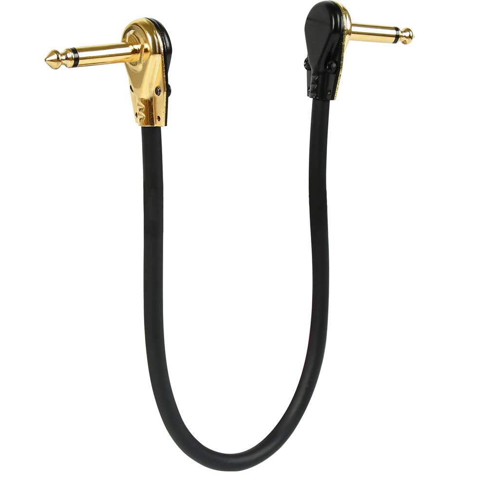 TIMESETL - Paquete de 3 cables de conexión para guitarra de 12 pulgadas, ultra silenciosos, con efecto de instrumento, 1/4 pulgadas, diseño de panqueques de perfil bajo