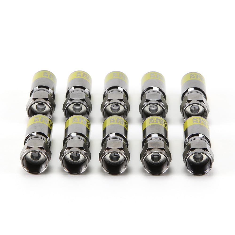 Klein Tools VDV812-606 Conector Compresión Universal F RG6-RG6Q Paquete con 10 pzas.