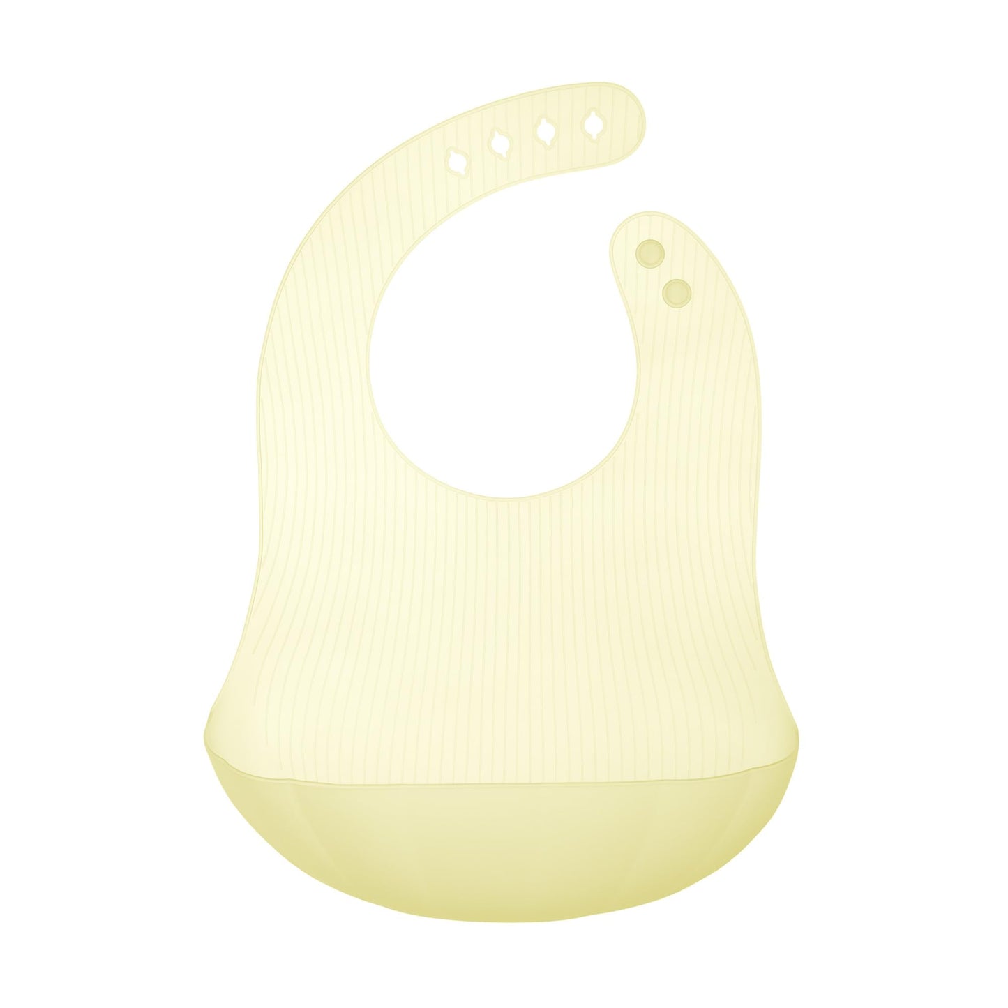 Olababy Fold N Go - Babero de silicona para bebé con funda de viaje, suave, ligero, impermeable, para bebés y niños pequeños, sin BPA (1 babero + 1 funda de viaje, limón)