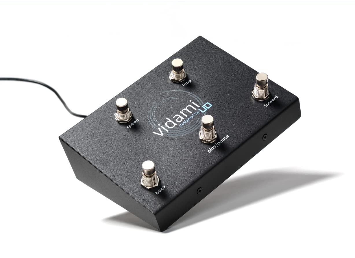 Pedal Vidami YouTube Azul para Control de Videos en Línea para Músicos
