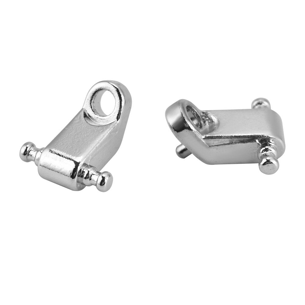 Alomejor Retenedor de Cuerda 2 Piezas Metal Guitarra Roller String Trees Guitarra el|ctrica Bass String Retainer en Cromo(Plata) Accesorios de Juego