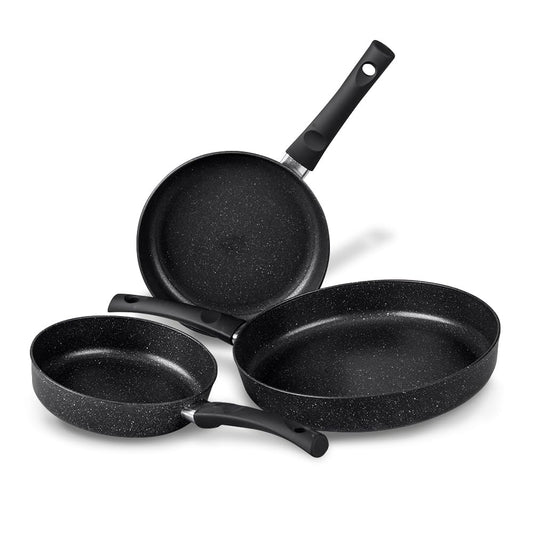 Cinsa Juego de Sartenes Forta Roca, 3 piezas, Aluminio Forjado (Sarten 20, 24 y 30 cm)