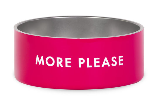 Kate Spade New York - Plato para perro para comida y agua, tazón de acero inoxidable con base antideslizante, capacidad de 2 tazas (16 onzas), tazón pequeño para comida para mascotas o plato de agua para perros, rojo y rosa