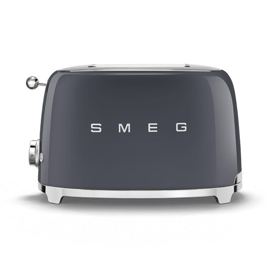 SMEG tostador estética de estilo retro de los años 50 de 2 rebanadas en gris pizarrón
