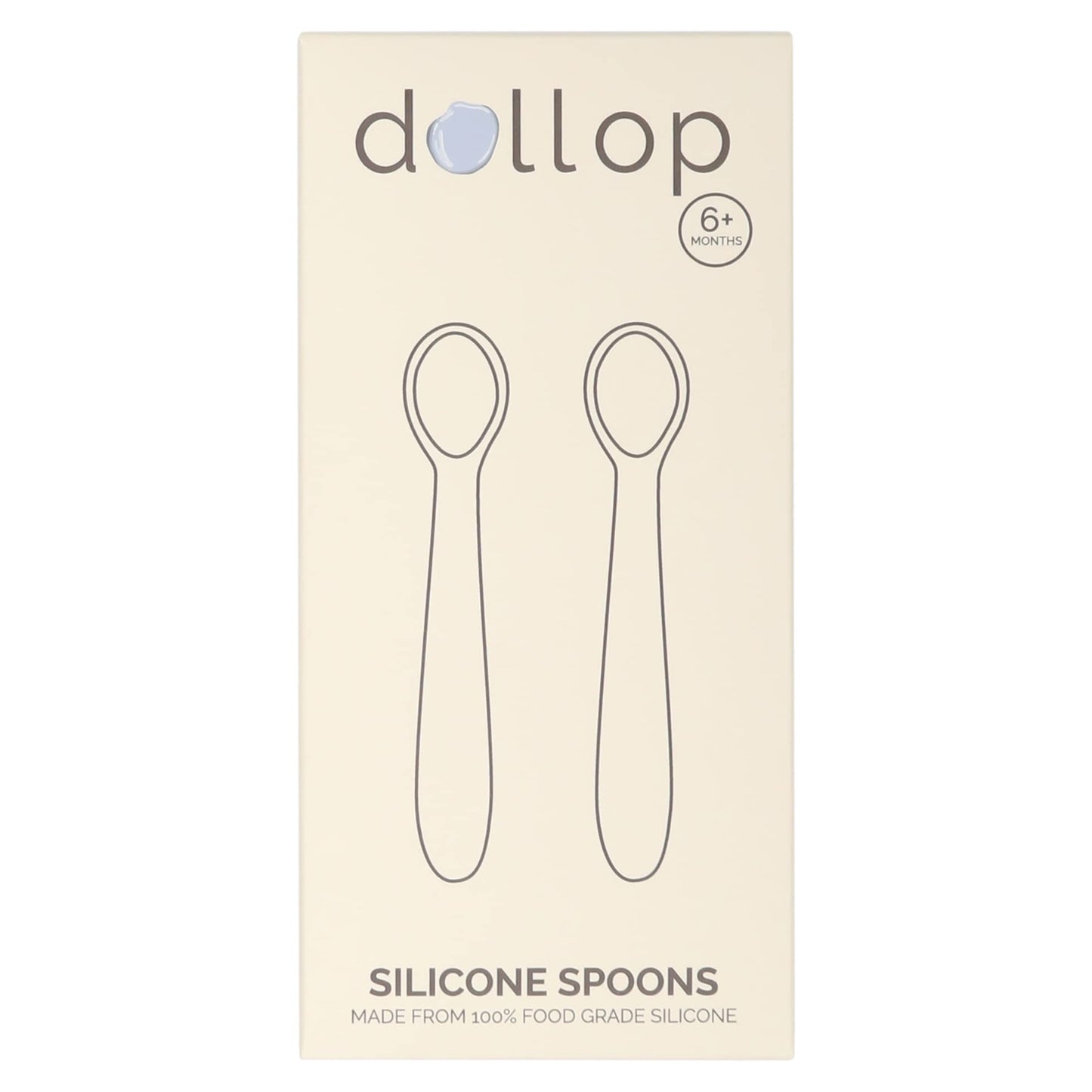 Cuchara de Silicona Dollop Azul para Bebé
