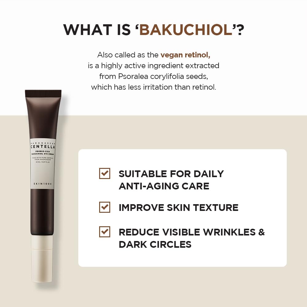 SKIN1004 Madagascar Centella Probio-Cica Bakuchiol Eye Ccream 0.68 fl.oz (20ml)
