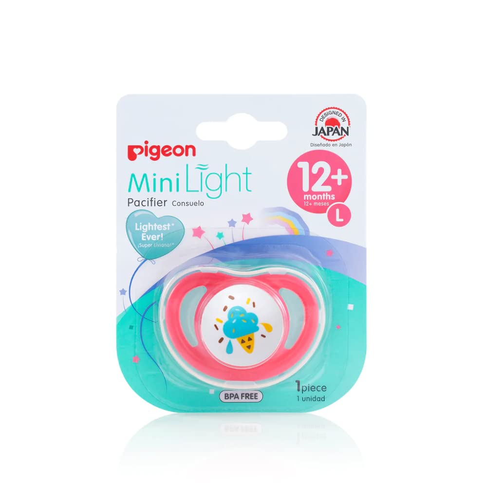 Chupón Pigeon MiniLight Silicona Suave Ajuste Perfecto Base Ancha para Bebé Unisex 6-18 Meses