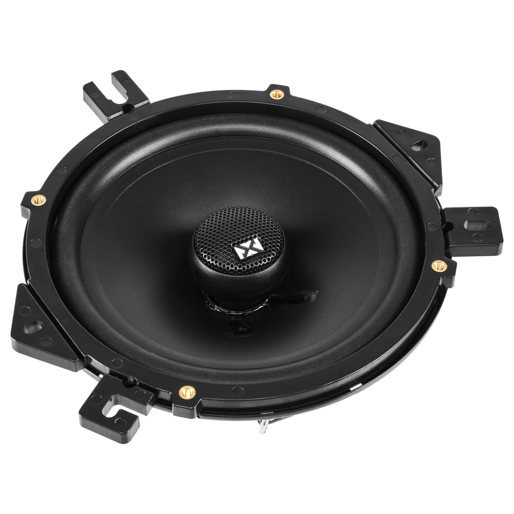 NVX 6 1/2 inch True 80 watt RMS 2-Way Coaxial Car Speakers [N-Series] with Silk Dome Tweeters, Set of 2 [NSP65]