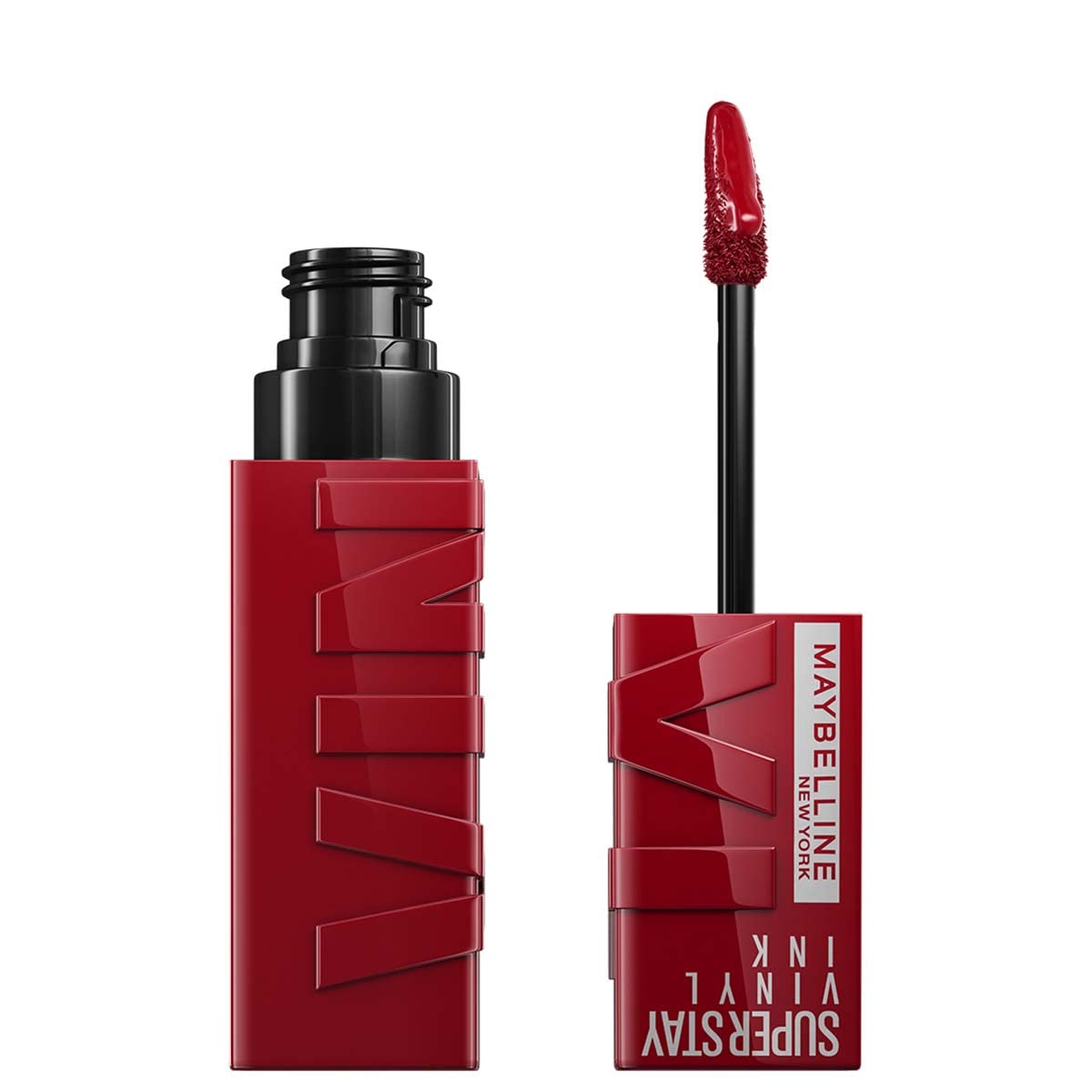 Labial Líquido Brillante, Maybelline Superstay Vinyl Ink Nudes tono Peppy, 4.2ml + Labial líquido brillante Super Stay Vinyl Ink Lippy
