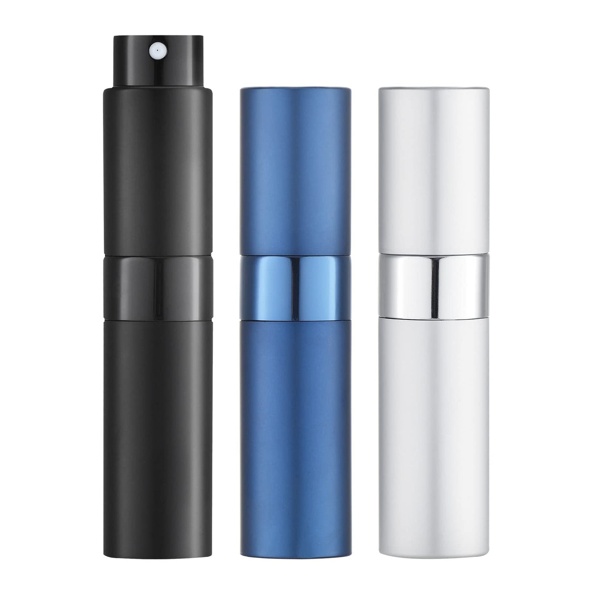 Lisapack - Botellas de spray de viaje para perfume – Mini Decantador atomizador recargable de colonia de 8 ml para hombres, dispensador de decantación de perfume esencial de viaje de tamaño pequeño