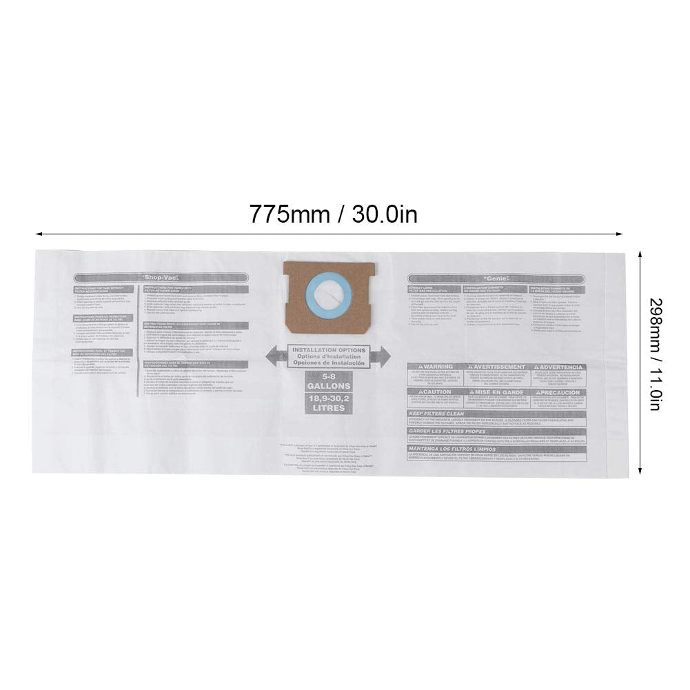 Bolsas de Filtro de Vacío, 3 Uds., Bolsa Colectora de Polvo de Tela de Fibra, Piezas de Repuesto para 90661 906-61