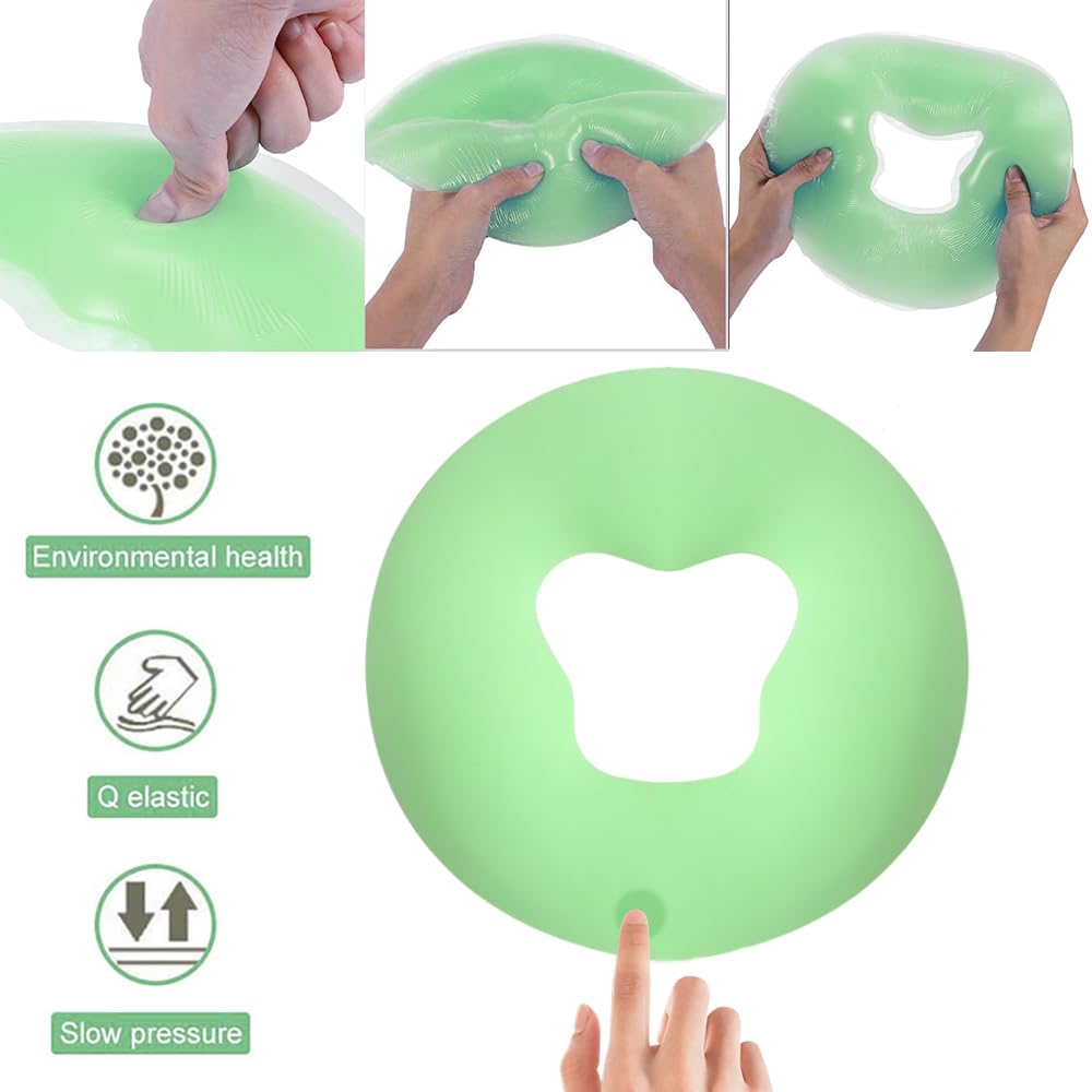 Almohada de Silicona OULIGET Verde para Masaje Facial y Cuidado de la Piel