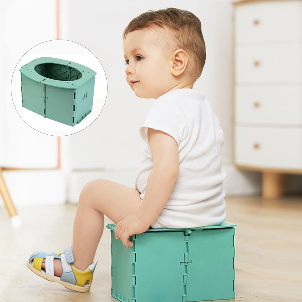 Orinal de viaje para niños, orinal portátil para viajes de niños, reutilizable portátil plegable para niños pequeños, asiento para orinal para entrenamiento de bebé para ir al baño, aplicar al