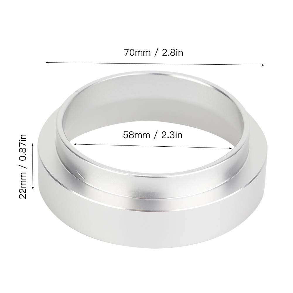 Embudo de Dosificación Espresso Universal Aluminio Plata Accesorio de Reemplazo para Máquina de Café