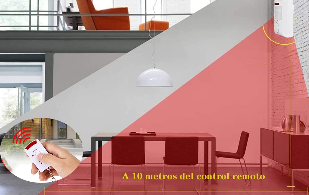 de Alarma inalámbrico, Nuevo, Fuerte Sonido de Alarma de 105dB, más de 30 m de Distancia para 105dB de Alarma inalámbrico Detector de Sensor de Movimiento infrarrojo