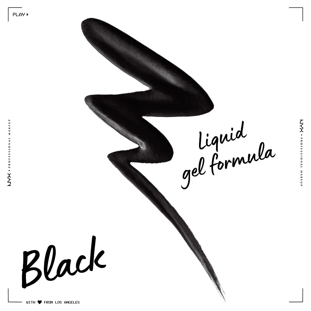 NYX Professional Makeup,Epic Wear, Delineador Líquido de Ojos, Black, 3.5ML