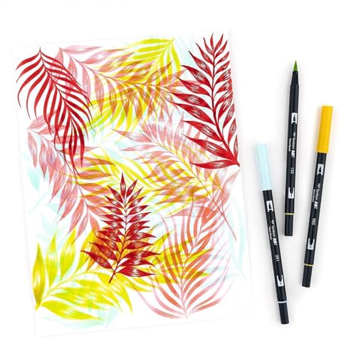 Marcadores Artísticos Doble Pincel Tombow Tropical Brillantes paquete de 10
