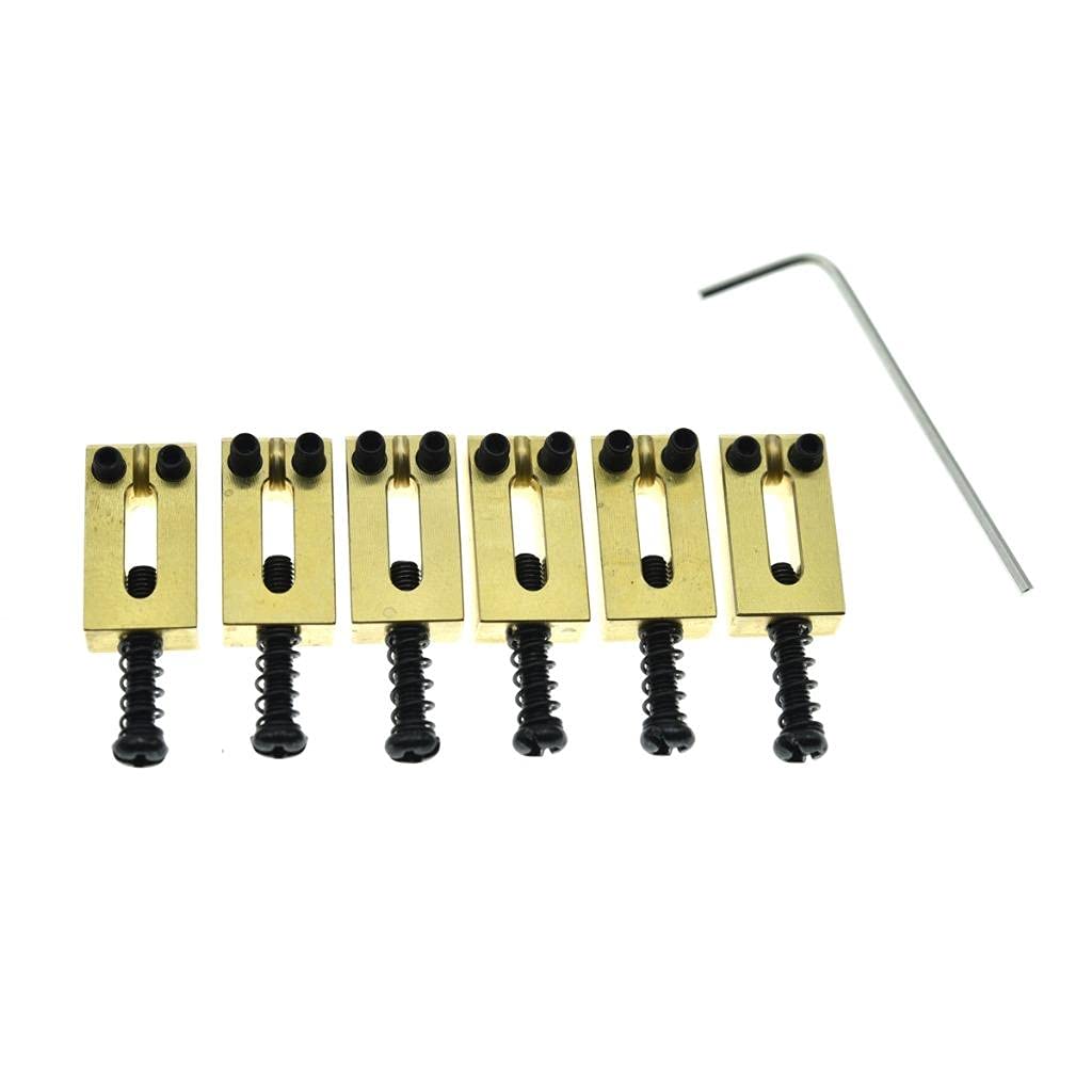KAISH - Sillín de latón macizo para guitarra Stratocaster o Telecaster (10,5 mm)
