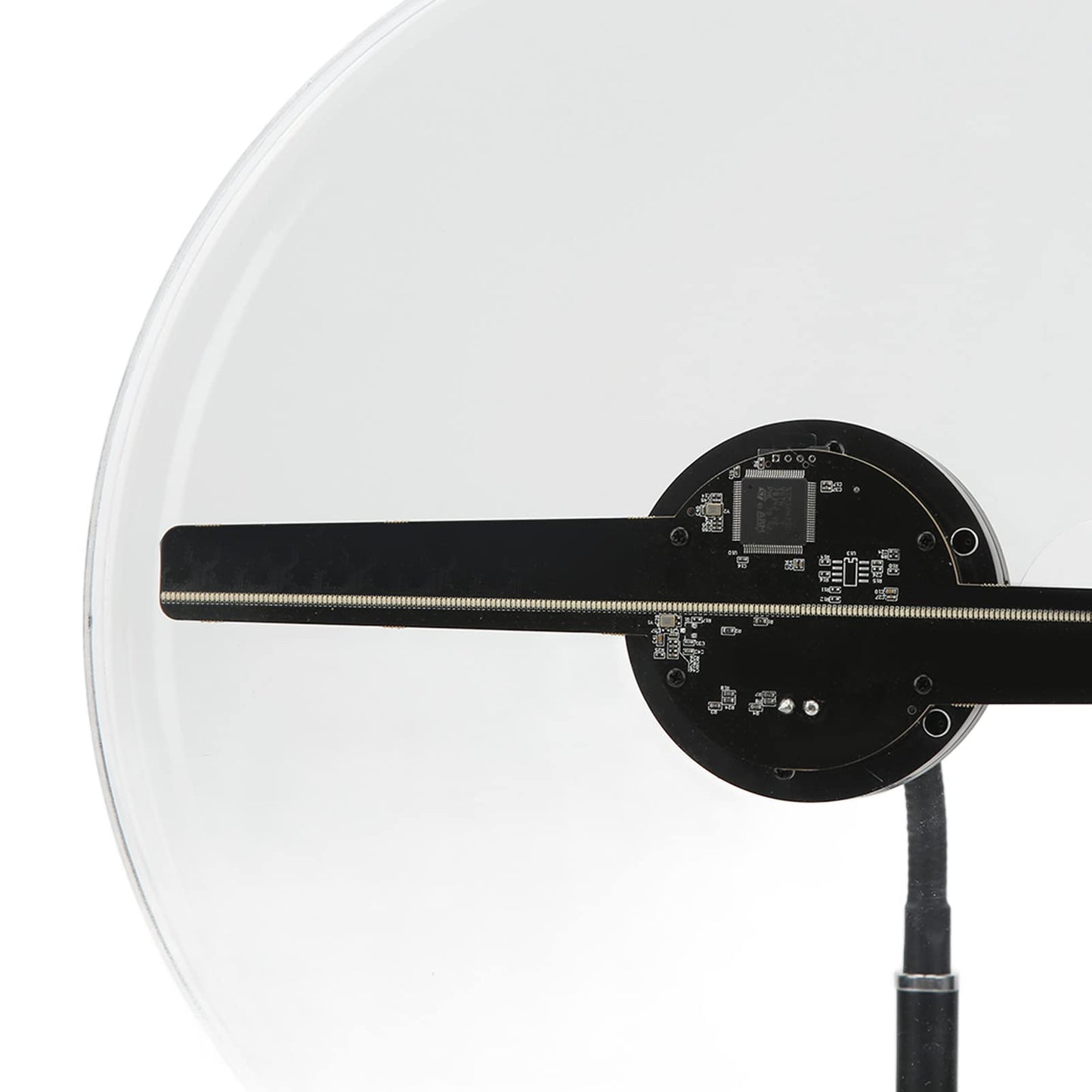 Focket Abanico Holográfico 3D, 30cm Ojo Desnudo Abanico de Holograma Ventilador LED Proyector de Pantalla Publicitaria Proyector Holográfico 3D Proyector de Ventilador de Aire LED, WiFi