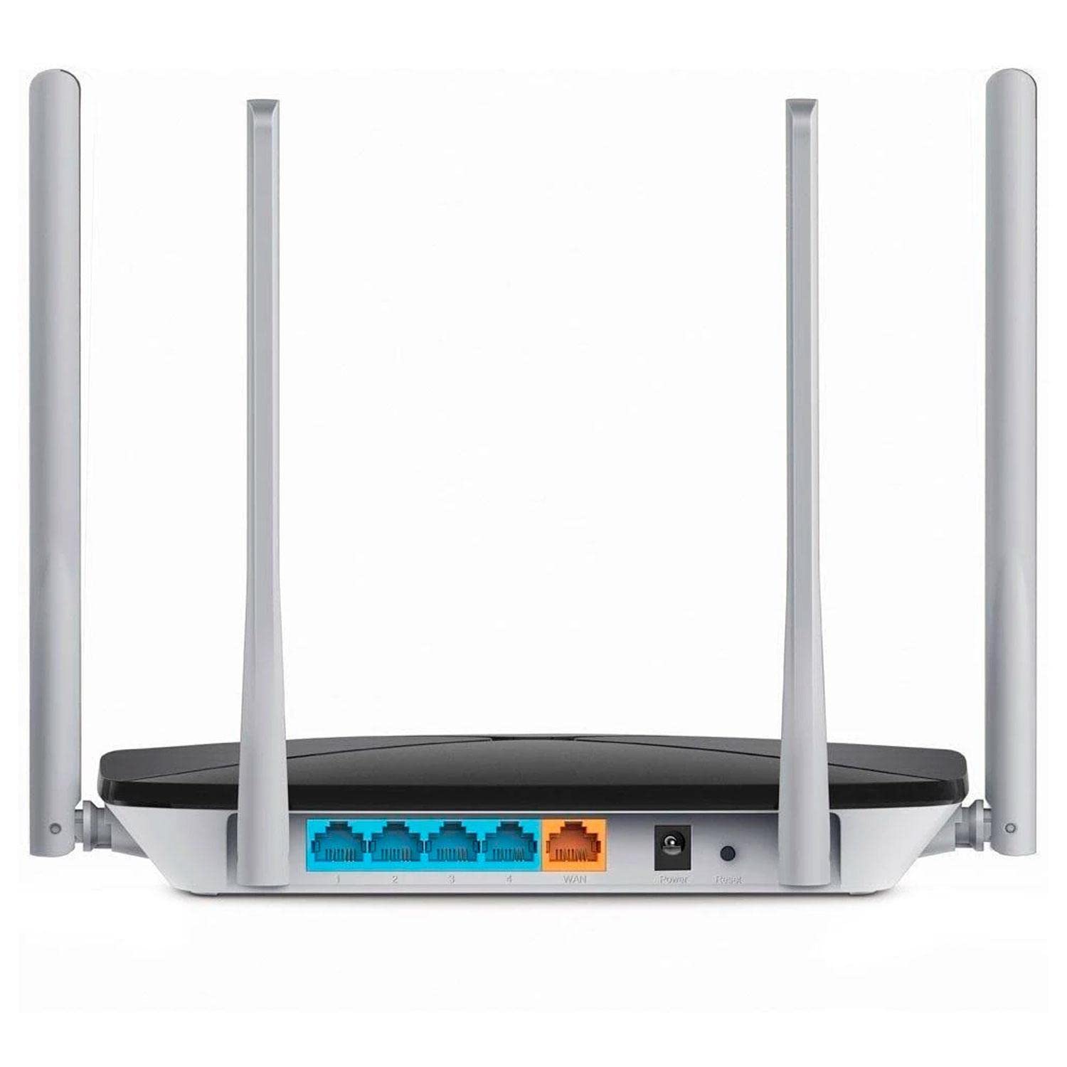 Mercusys AC12, Router Inalámbrico de CA de 1200Mbps, Banda Dual, 2.4GHz / 5GHz, 1 * Fast WAN + 3 * 10 / 100M LAN, 4 * Antenas Fijas, 2 Años de Garantía, Color Negro