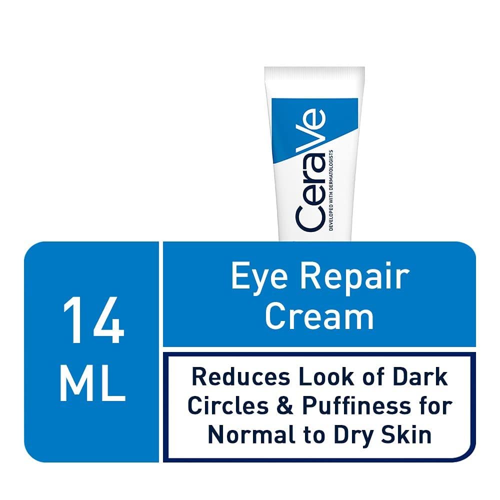 CeraVe Crema Reparadora para el Contorno de Ojos |14gr| Crema hidratante de ojos para bolsas y ojeras + Crema Alisadora AntiRugosidades |170Gr| Crema Exfoliante De Uso Corporal