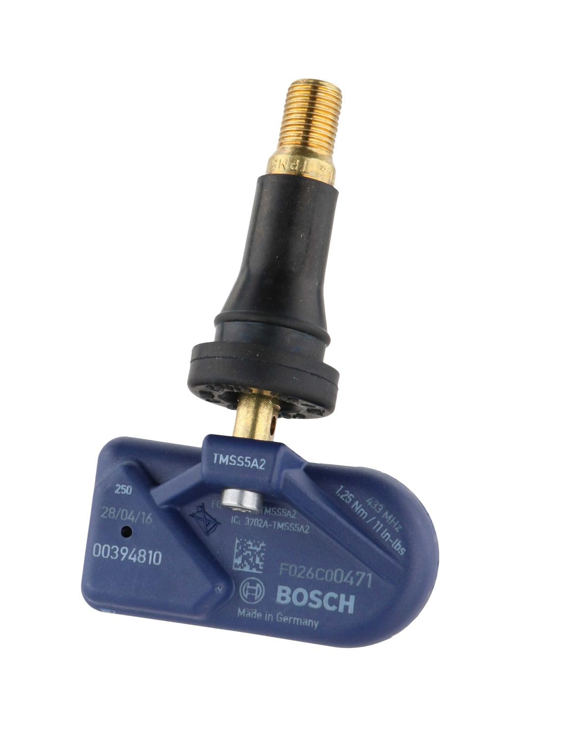 Bosch QF0471 Sensor Universal de Sistema de Control de presión de neumáticos (TPMS) para Ruedas de Acero