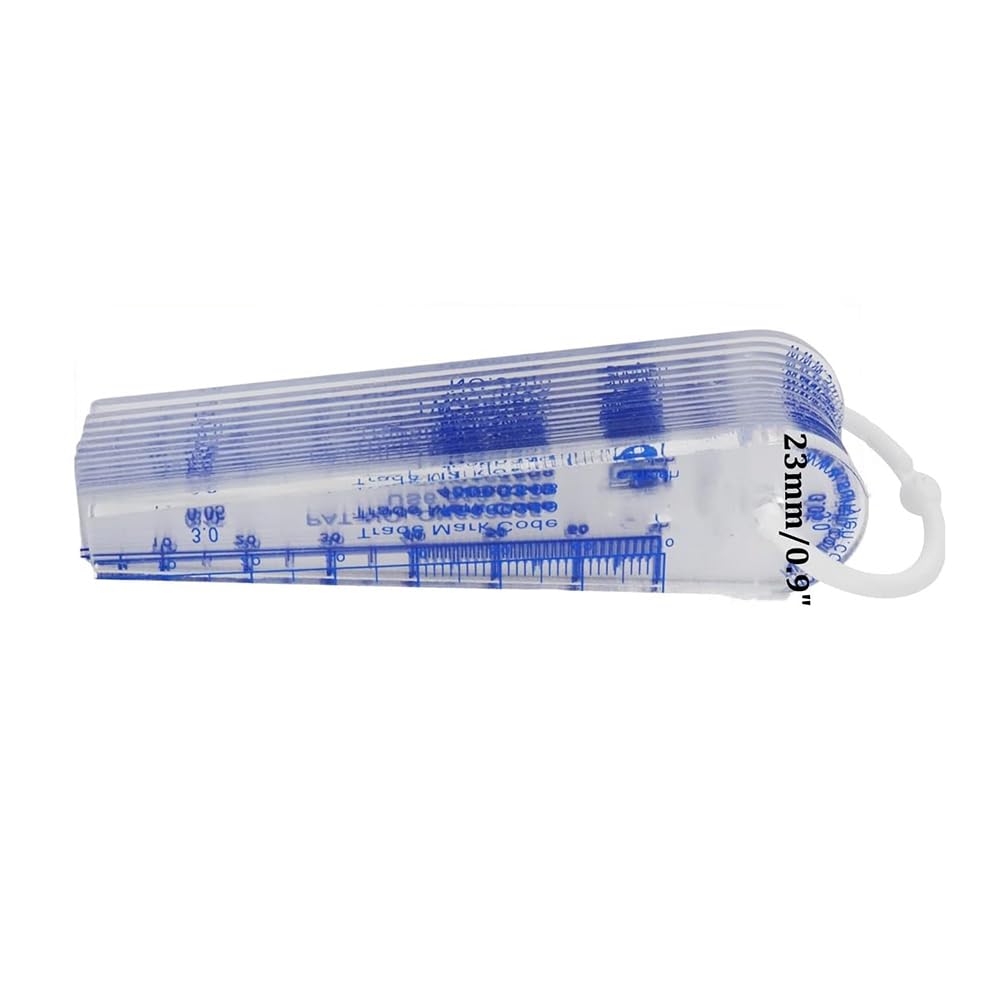 ecaqlin Calibra de Espesores de Plástico, Herramienta Métrica de Medición de Espacios de 0,05 mm A 3 Mm, 21 Hojas