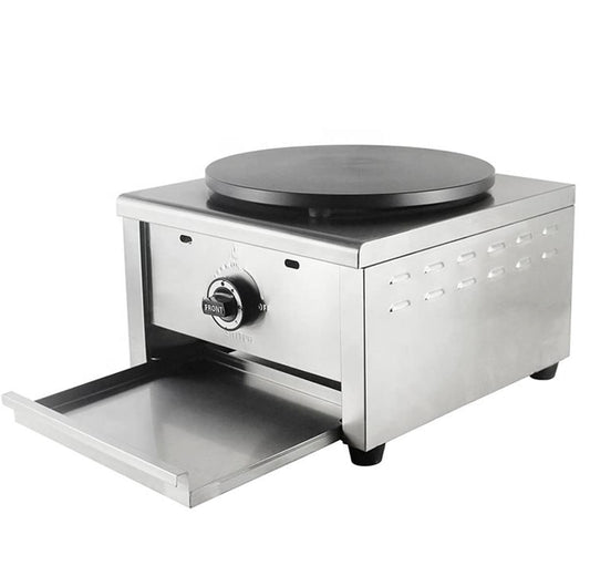 PreAsion - Máquina para crepe de gas comercial de 16 pulgadas, máquina para crepes de gas GLP, máquina para plancha con válvula de baja presión para blintzes, huevos, omelette