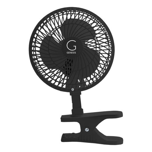 Avalon Ventilador de mesa con cabeza totalmente ajustable, Motor Silencioso con 2 velocidades, 15,2 cm, color negro