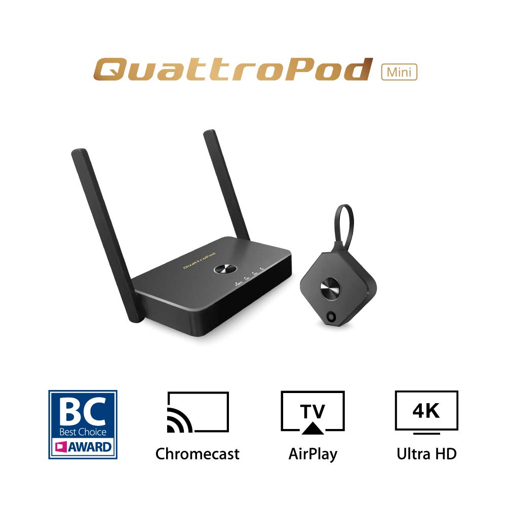Transmisor y Receptor HDMI Inalámbrico QuattroPod Mini 5G para Transmisión 4K Desde Computadora Portátil a HDTV y Proyector 2023