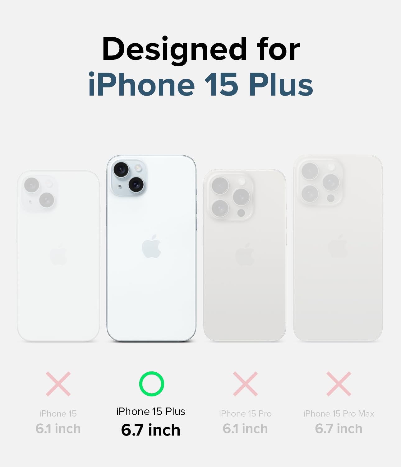 Funda de TPU Ringke Fusion Transparente Resistente a Arañazos para iPhone 15 Plus