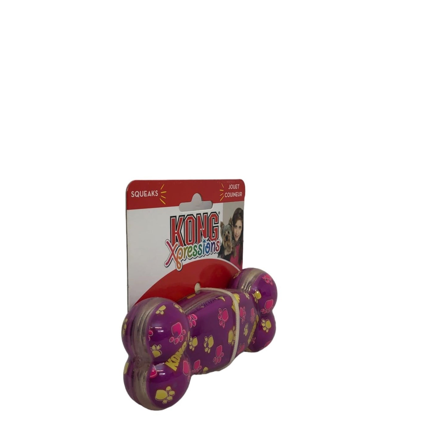 KONG Xpressions Hueso, Juguete para Perro Mediano