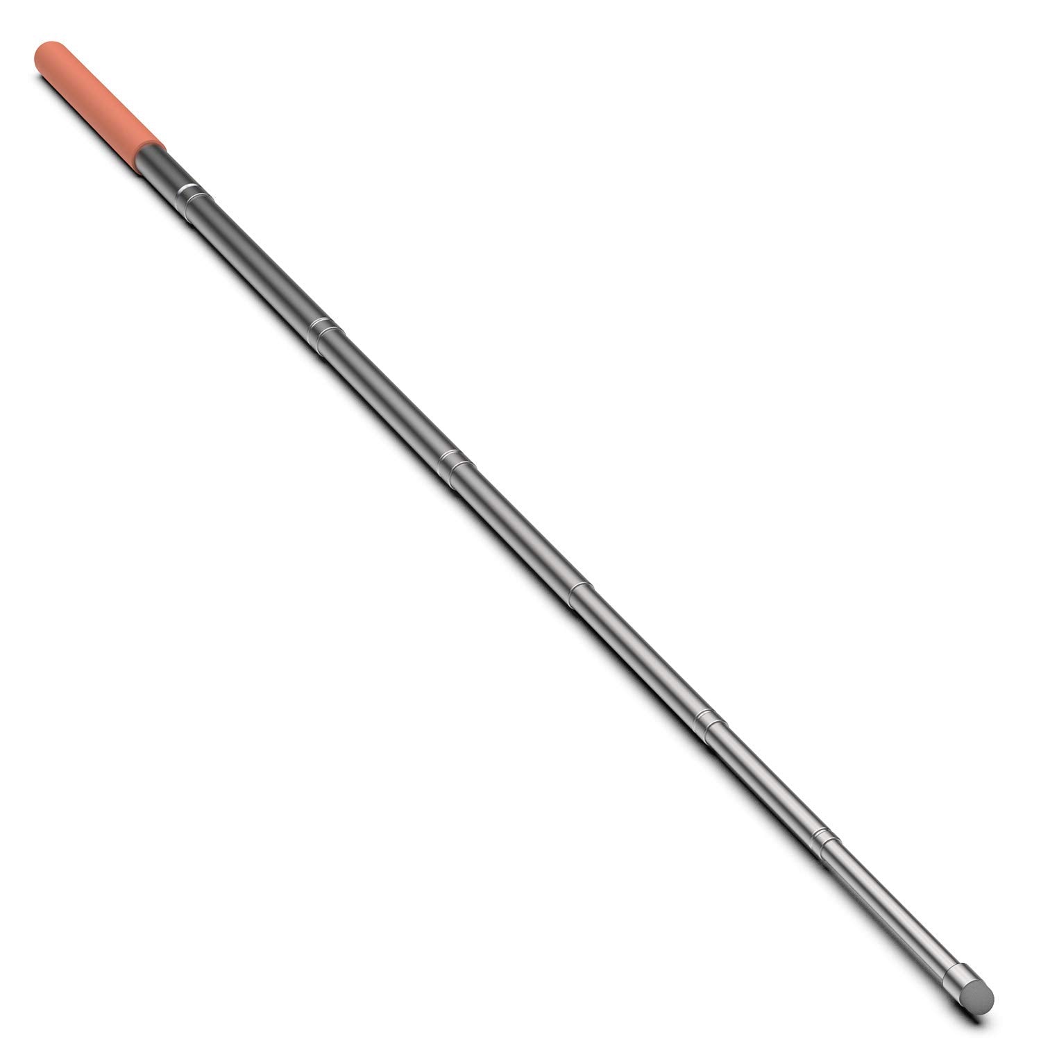 Puntero telescópico para maestro, puntero de enseñanza, puntero de pizarra blanca ampliable, con función de escritura a mano capacitiva, puntero de presentador de entrenador de profesor, extendido a 39 pulgadas (naranja)