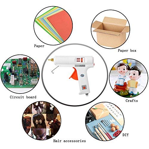 Pistola de Pegamento Caliente Profesional 110W Punta Fina para Metal Vidrio Plástico Tarjeta Tela y Cerámica