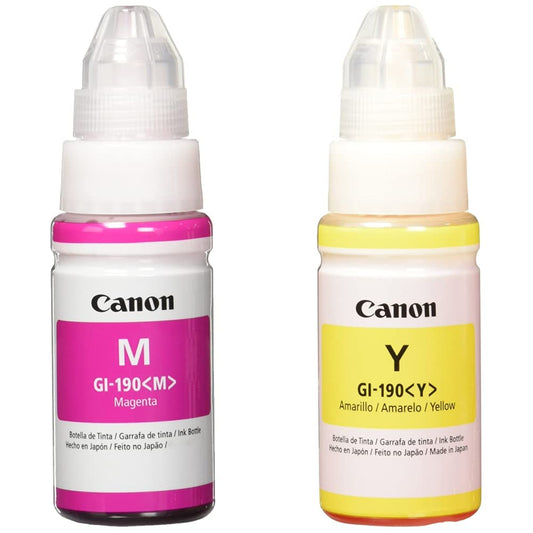 Canon 0669C001 0669C001 Cartucho de Tinta GI-190 Magenta, Talla Unica + CARCNN4730 Tanque de Tinta, Amarillo, Talla Unica