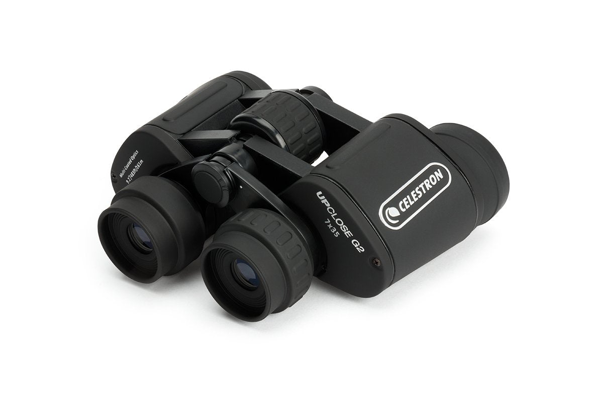 Celestron – Binocular UpClose G2 7x35 – Óptica de Revestimiento múltiple para observación de Aves, Vida Silvestre, Paisaje y Caza, Binocular Porro Prism para Principiantes – Incluye Funda de