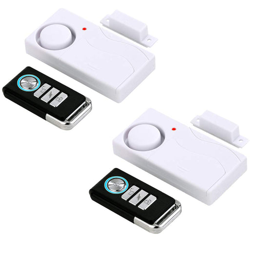 HENDUN - Alarmas de puerta cuando se abren con mando a distancia, campanas de puerta, sensor de seguridad de puerta para seguridad de niños (paquete de 2)