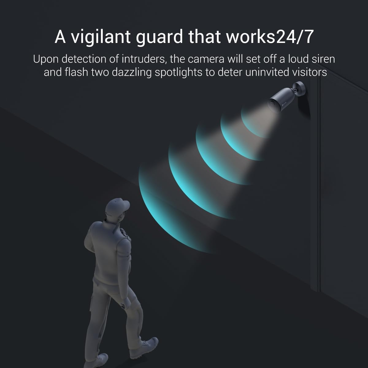 Cámara de Batería EZVIZ 2K Panorámica con Seguimiento Automático Visión Nocturna y Detección de Movimiento Exterior