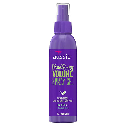 Aussie, Spray Gel, with Bamboo & Kakadu Plum, Headstrong Volume, 5.7 fl oz, Triple Pack