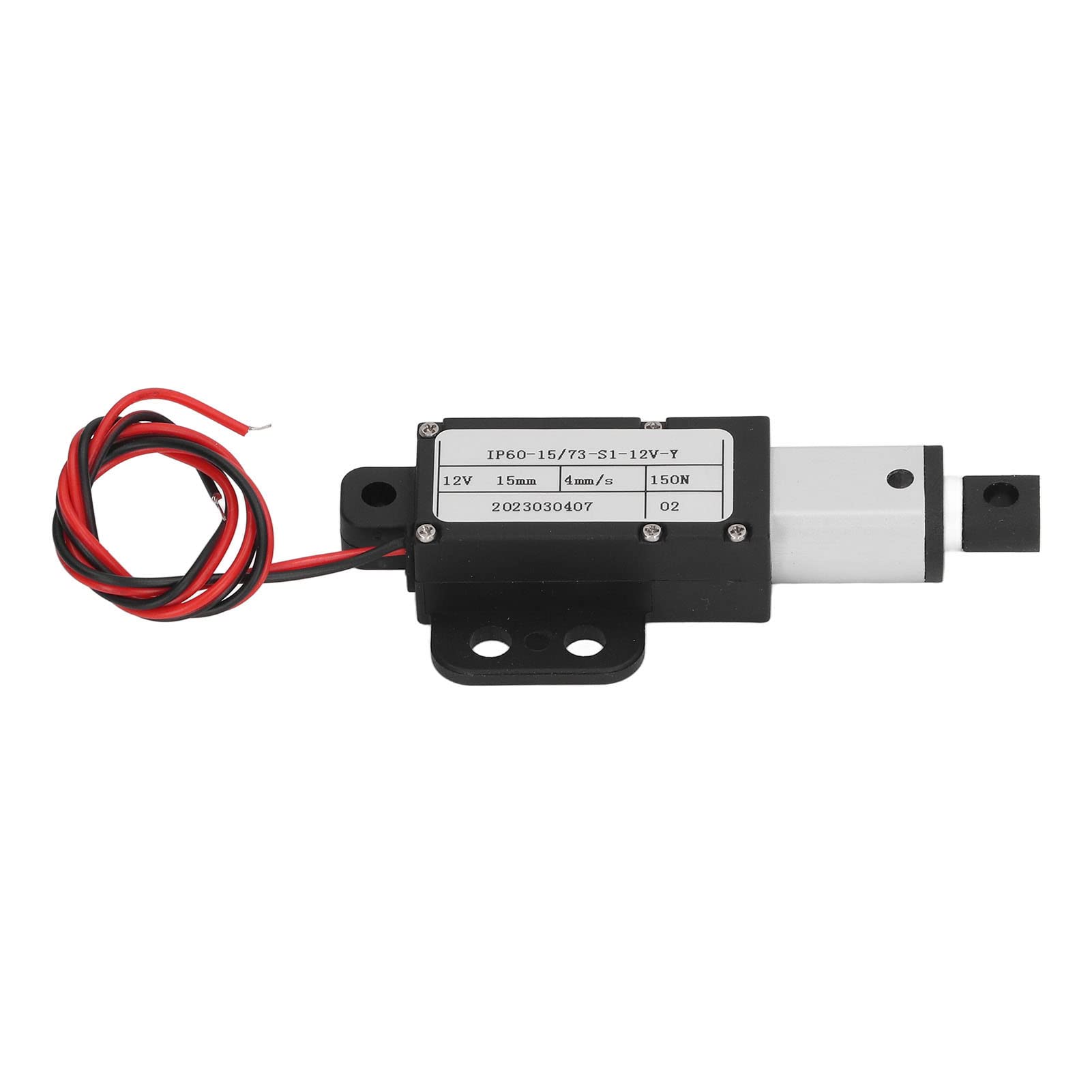 Mini Actuador Lineal Eléctrico Protección Completa 15 Mm Carrera 12 V con Soporte para Tratamiento Médico