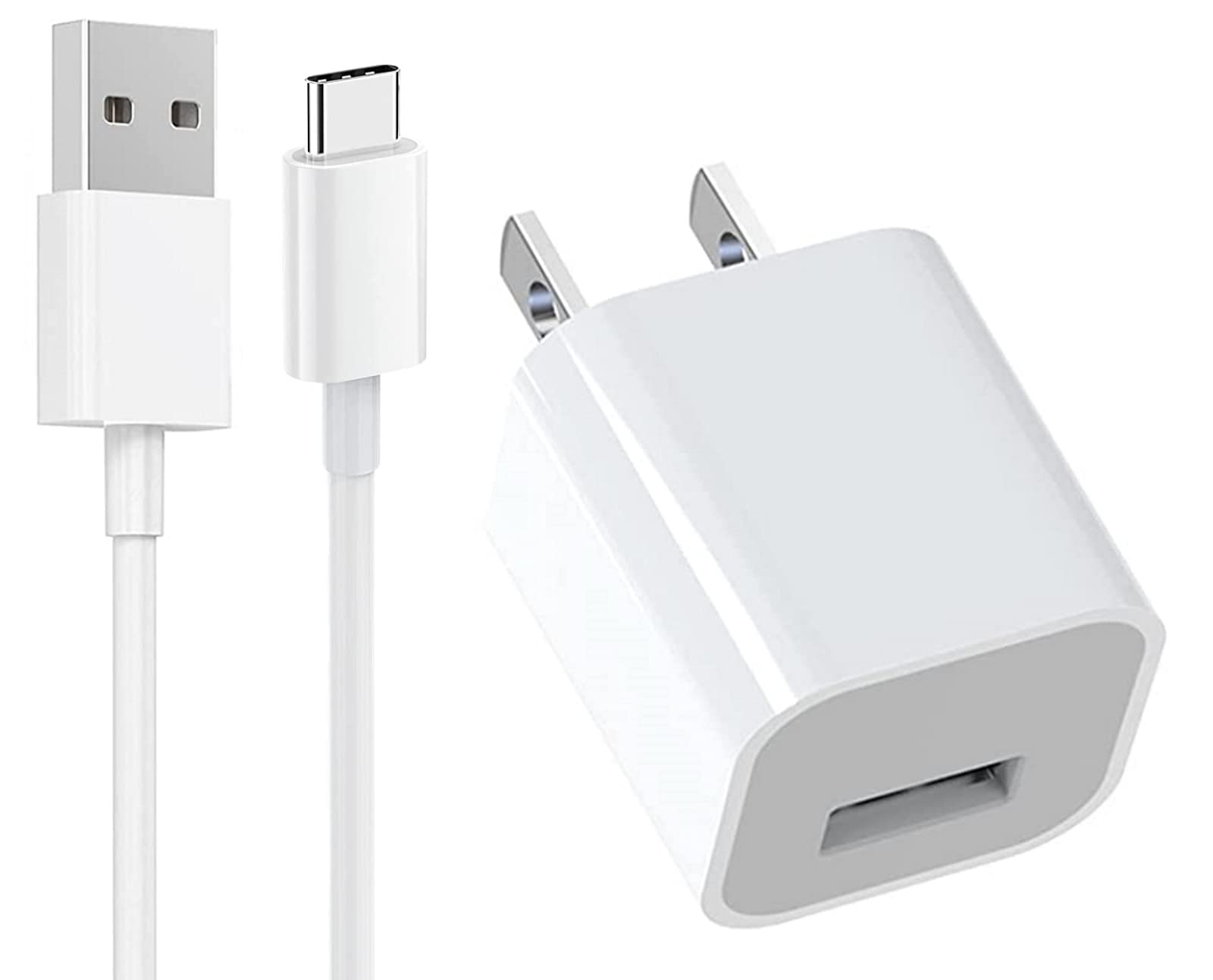 Cargador Tipo C con Cable USB de 1 Metro Carga Convencional - Entrada para Celular Xiaomi Mi A1 A2 Mi 9 Mi 8 Redmi 5 Note 7 8 9, Samsung Galaxy S10 S9 S8 Note, Huawei, ZTE, Andriod, LG, Motorola, Song, Htc, etc (Blanco)