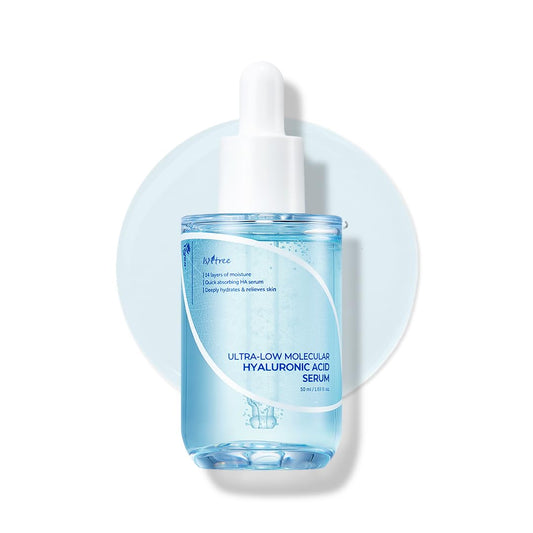 Isntree Ultra Low Molecular Hyaluronic Acid Serum 50 ml, Suero facial hidratante de acido hialuronico
