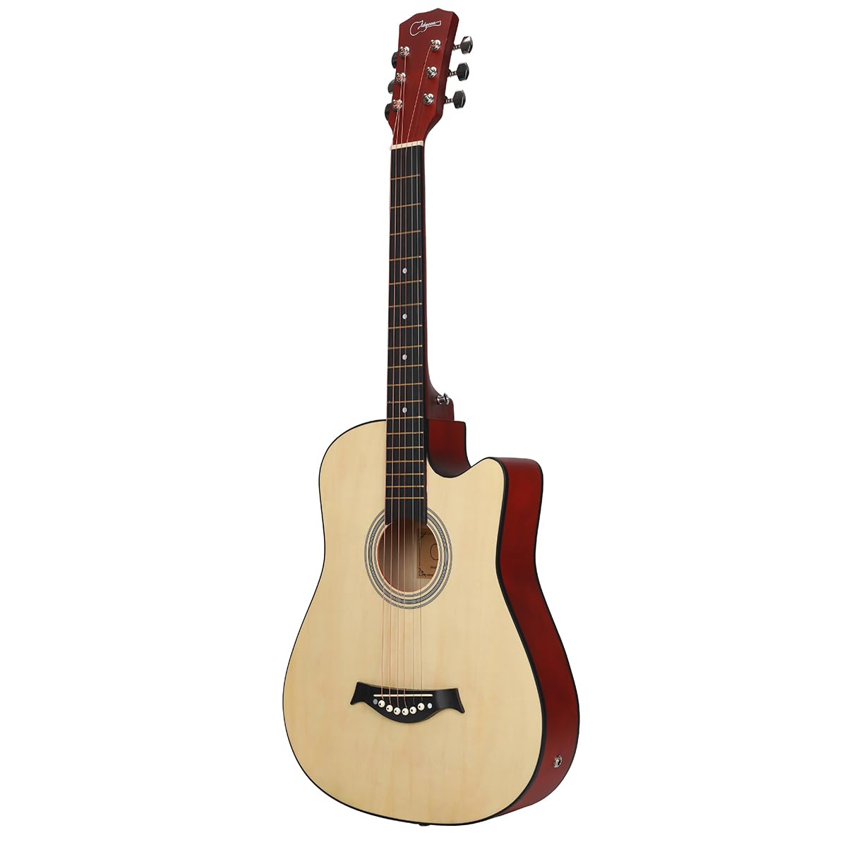 38 inch Electroacústica Guitarra Guitarra acustica con Afinadores,Correas,Cuerdas para Instrumentos,Plumillas,Cable amplificador guitarra,soul,Fundas para Guitarras 3/4 (Natural)